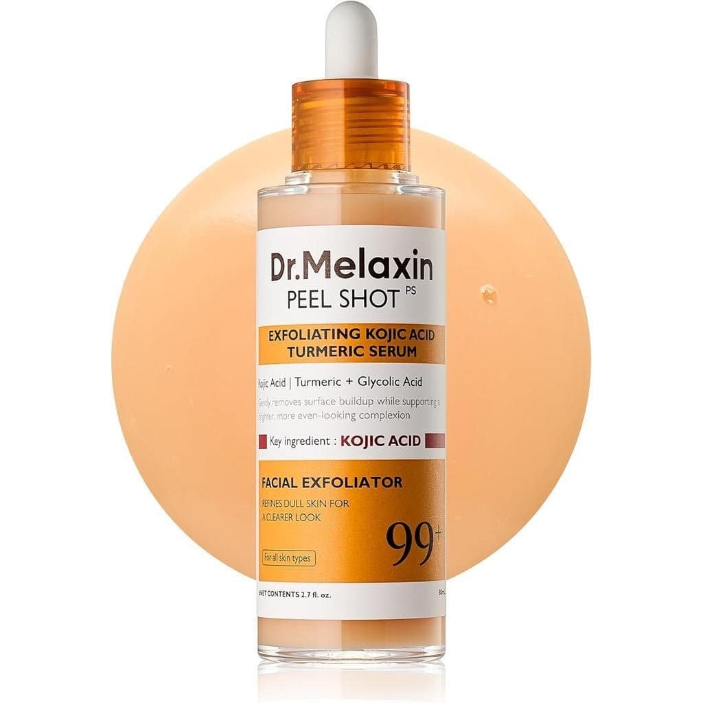 Dr.MelaxinKojicAcidDarkSpotCorrectorGentleExfoliatingSerum – Tratamento AHA/BHA com Niacinamida e Cúrcuma para Clareamen