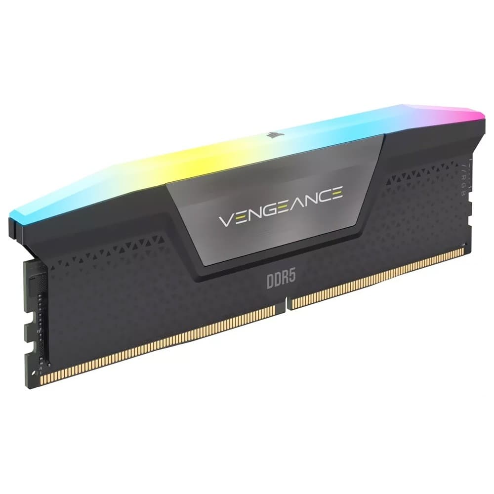 Memória RAM Gamer Corsair Vengeance RGB 16GB DDR5 6000MHz-5600-5200 Preta