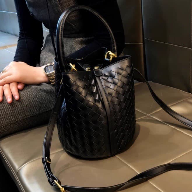 Bolsa feminina mensageiro bolsa balde tecido bolsa de grande capacidade bolsa de ombro