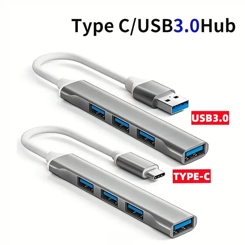 HUB 4 Em 1 USB USB3.0 OTG Tipo C Adaptador Para Teclado Lenovo Macbook Mouse PC