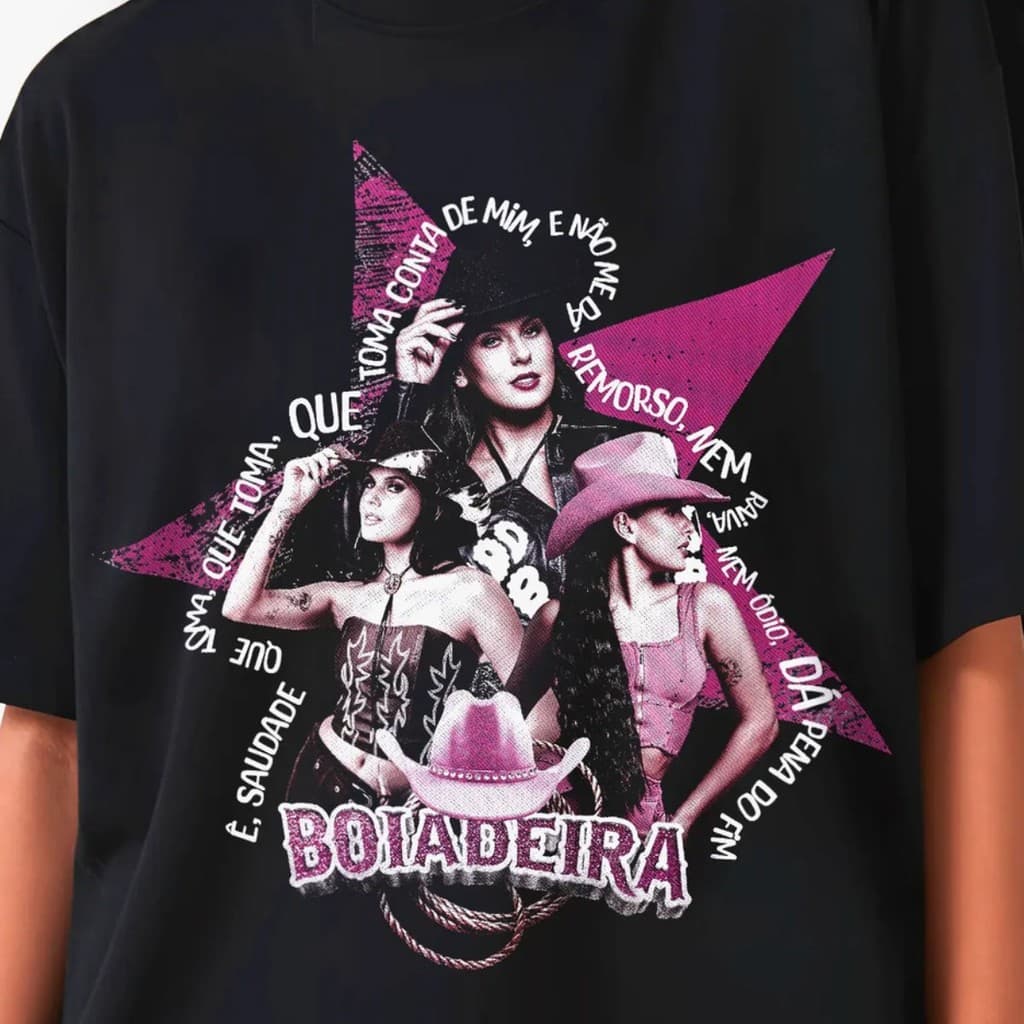 Blusão Oversized Unissex Estampa Boiadeira Estilo Country Manga Longa Casual