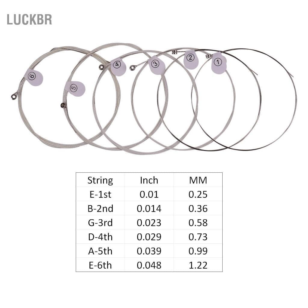 Luckbr Luckbr ziko DUS-012 cordas de violão folk acústico leve, fio de liga hexagonal banhado a prata, resistente à