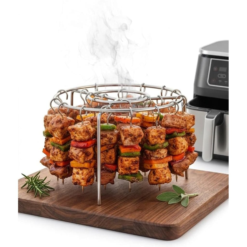 rack Para Fritadeira De Ar , De Espeto Suspenso circular Em Aço Inoxidável 304 , Acessórios Fritadeiras Adequados Fornos