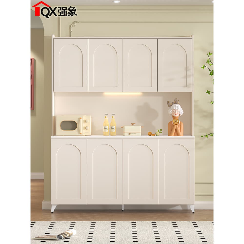 Armário lateral de jantar estilo creme, parede integrada, armário alto, sala de estar, ardósia, chá, cozinha, jantar, pr