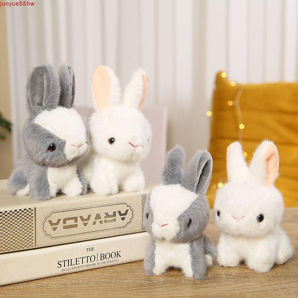 JUNYUE Brinquedo De Coelho De Pelúcia Modelo De Simulação Chaveiro De Férias Decoração Macia Mini Pingente