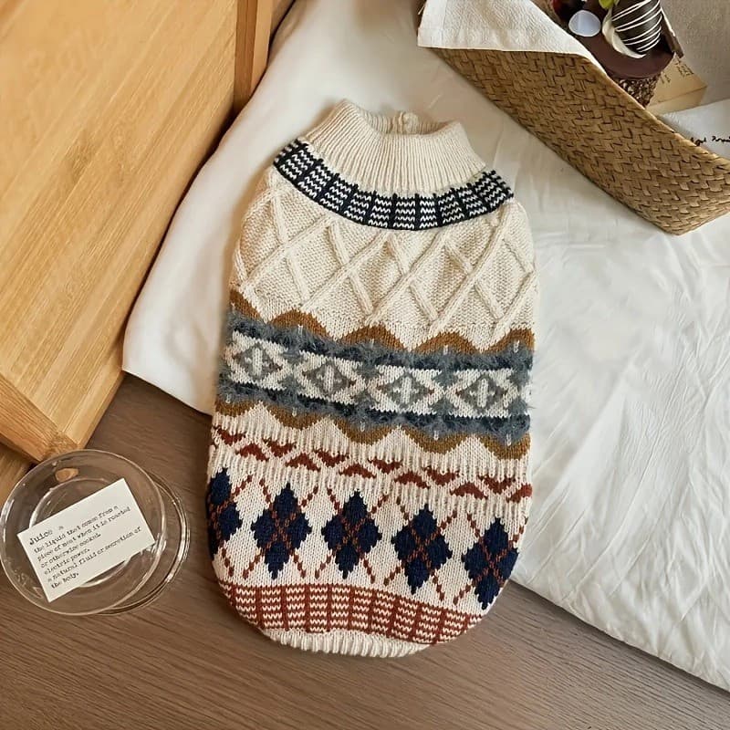 Roupas Simples E Elegantes Para Animais De Estimação , Suéteres Quentes Confortáveis De Outono Inverno Cães Gatos Britân