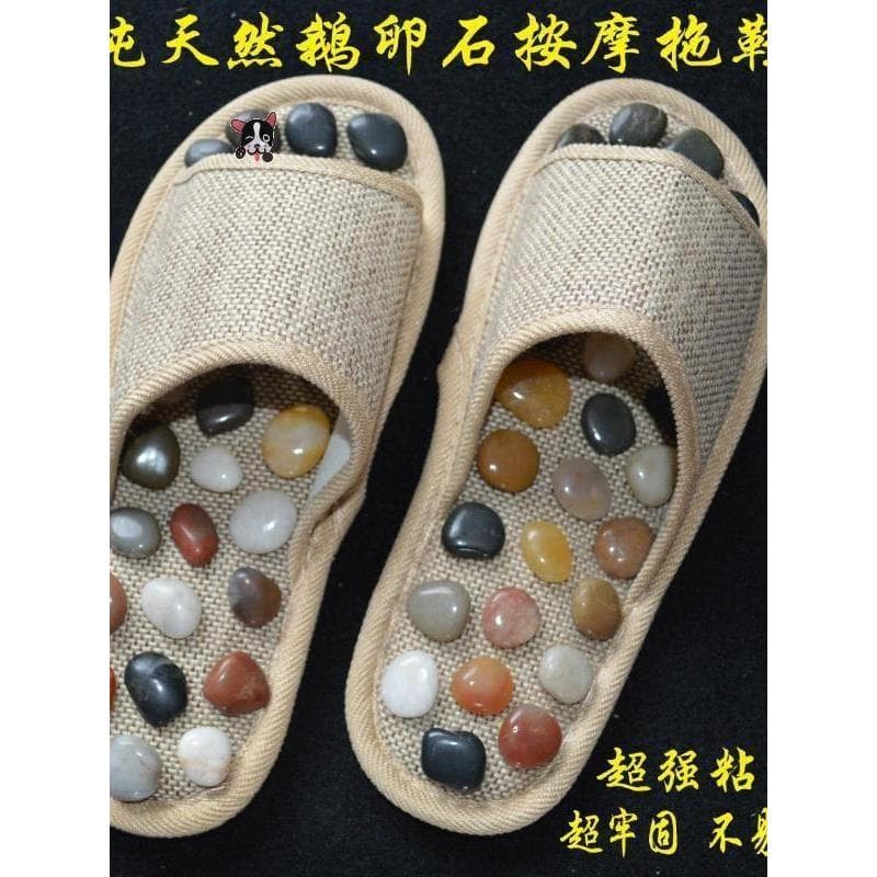 Pebble pé massagem chinelos acuponto massagem sapatos de cuidados de saúde Anti-deslizamento das mulheres dos homens cas