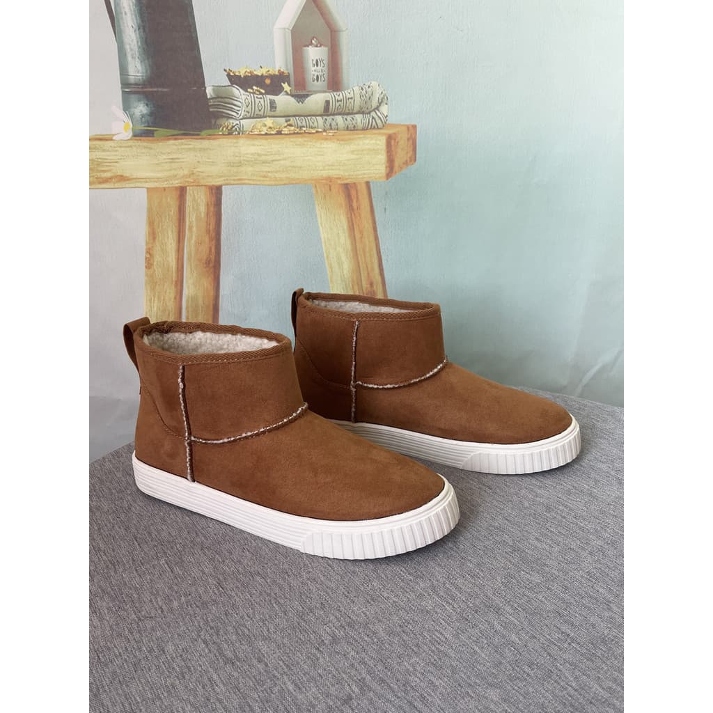 Tamanho 36 botas de algodão sapatos femininos inverno forro de lã quente simples botas curtas botas de pelúcia botas cur