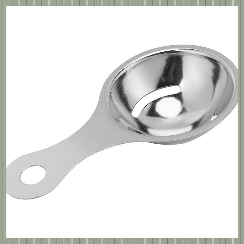 (Ufgt) Separador De Gema De Ovo Em Aço Inoxidável Dispositivo De Peneira Branco Mini Utensílios De Cozinha (13 x 7 x 2.8