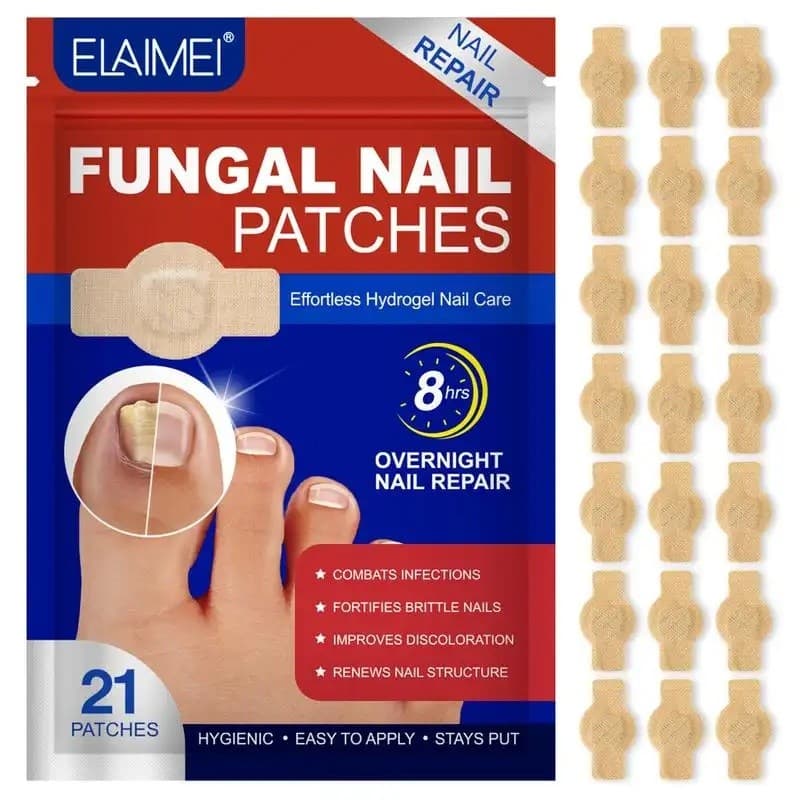 [Live]Elaimei Adesivos para Unhas com Fungos 21 Peças, Adesivos Noturnos para Unhas, Adesivos Noturnos para Unhas dos Pé