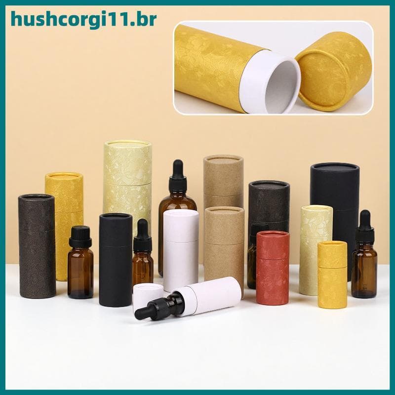 HUSH Tubos Cosméticos 1 Pcs Garrafa Frasco De Papel Tubo Paaging Leve Tamanho De Viagem Recarregável Para Armazenamento