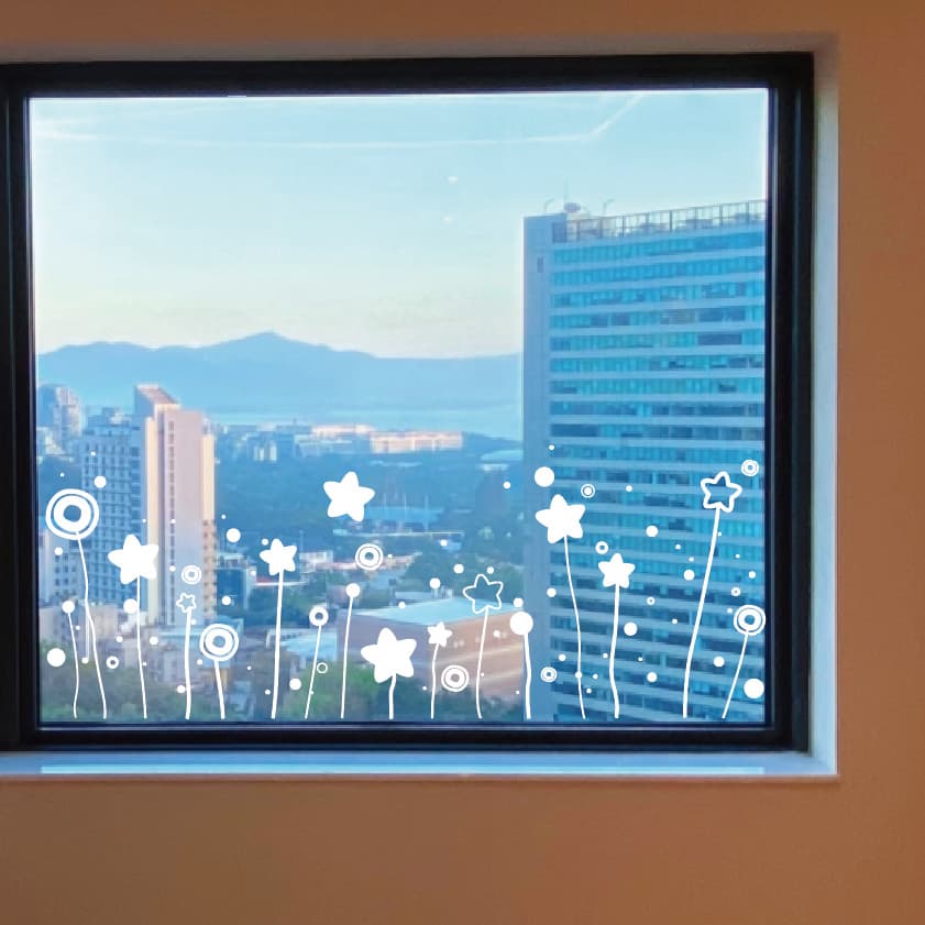 Estrela saia de parede adesivo de parede pintura decorativa adesivo de parede porta deslizante Anti-colisão adesivo de v