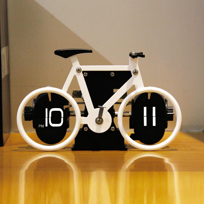Criativo bicicleta Flip página relógio criativo diversão Desktop relógio de mesa nova casa Housewarming personalidade or