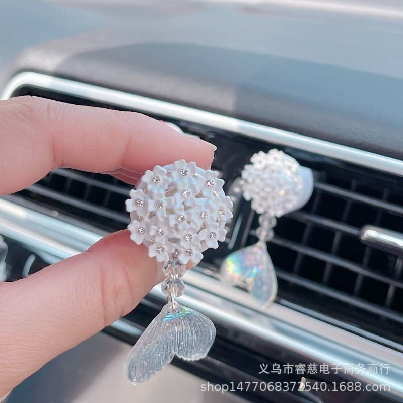 ENVIO RÁPIDO: Perfume Automotivo Fofo de Sereia para Saída de Ar, Aromatizador de Ar para Carro, Decoração de Interior d