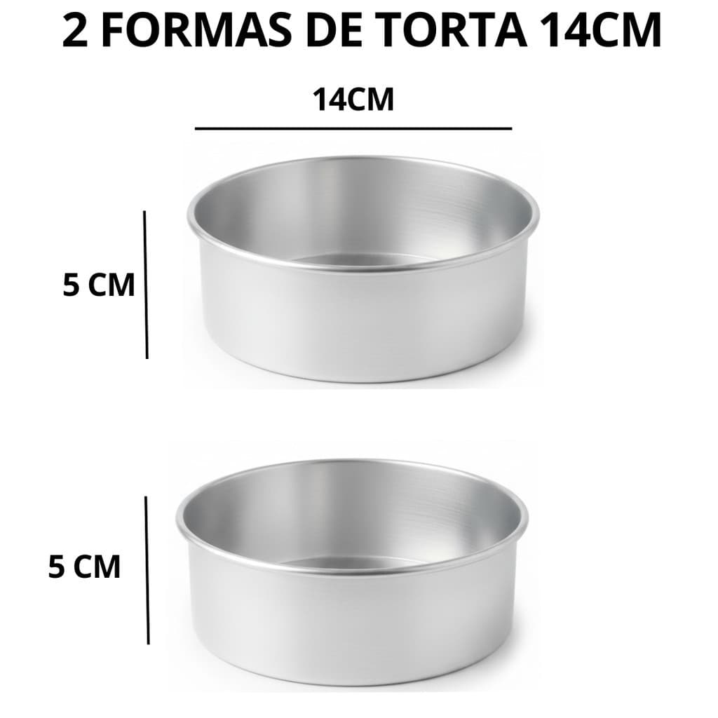 Kit Formas Assadeira De Bolo Redonda Baixa   Alumínio Reforçada Vários Tamanhos 14Nº/16Nº/18Nº/20Nº/22Nº