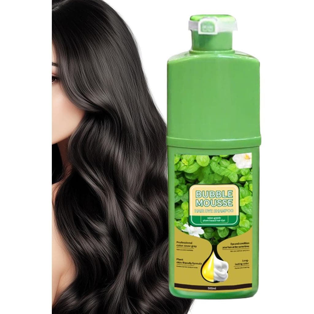 Tintura Capilar em Espuma, Shampoo Mousse em Bolhas, Mousse Capilar Natural, Com Fórmula de Corante à Base de Plantas, U