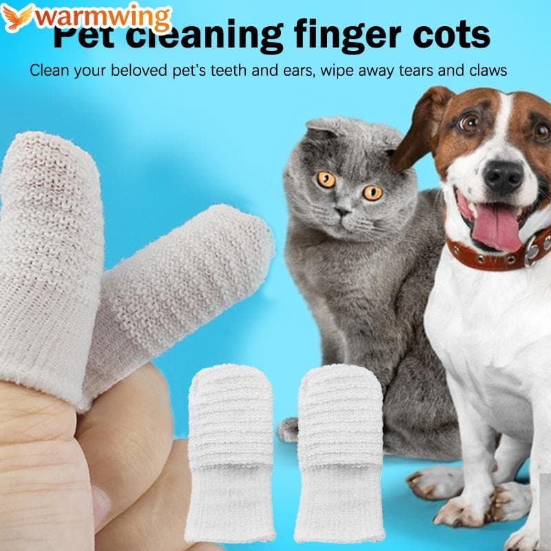 WARMW 2/6Pcs Escova De Dentes Para Animais De Estimação Gato Cachorro Cuidados Bucais Remover Tártaro Suprimentos Limpos