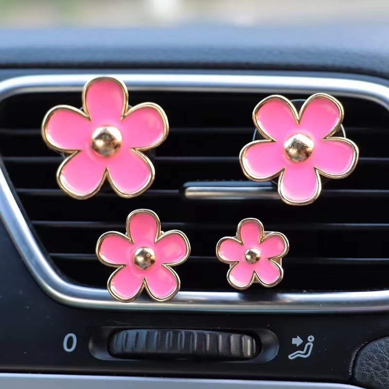 Difusor de Perfume para Saída de Ar do Carro em Forma de Flor Margarida, Acessório Criativo para Interior, Mini Ornament