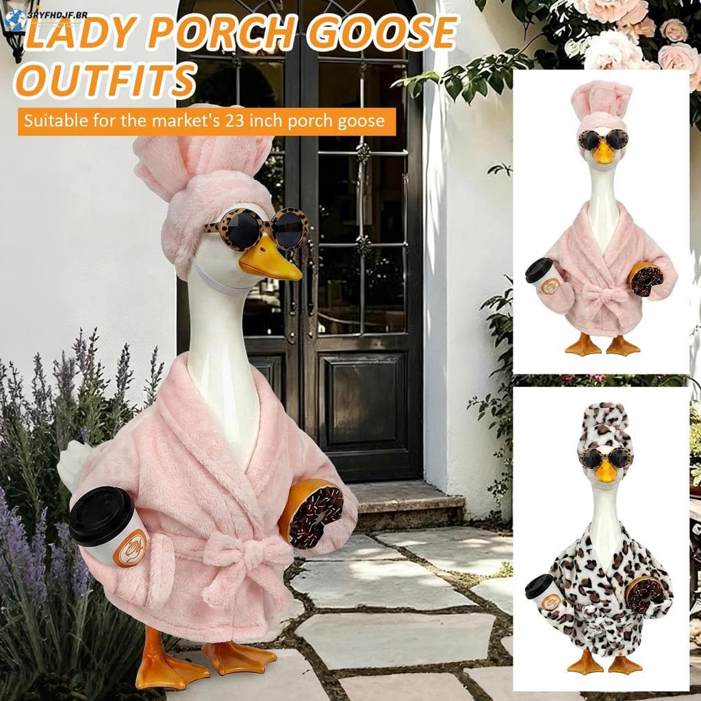 Roupão De Ganso Gramado Traje Decorativo 23 Polegada Senhora Varanda Roupa Para Ao Ar Livre SHOPSKC9846