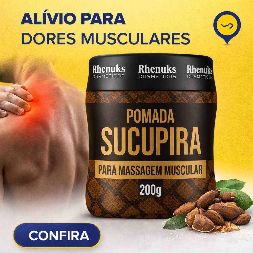 Gel Massageador Sucupira Rhenuks 200g – Alívio Imediato de Dores Musculares e Contusões
