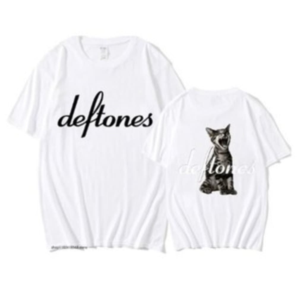 Camiseta Básica Manga Curta Verão Algodão Unissex Deftones Banda Metal Moda bau de tesouro
