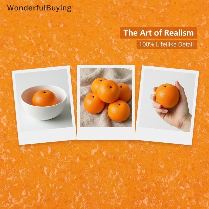 Simulação De Laranja Artificial Frutas Falsas Plástico Decoração De Festa Em Casa Para Jardim De Infância DIY Artesanato