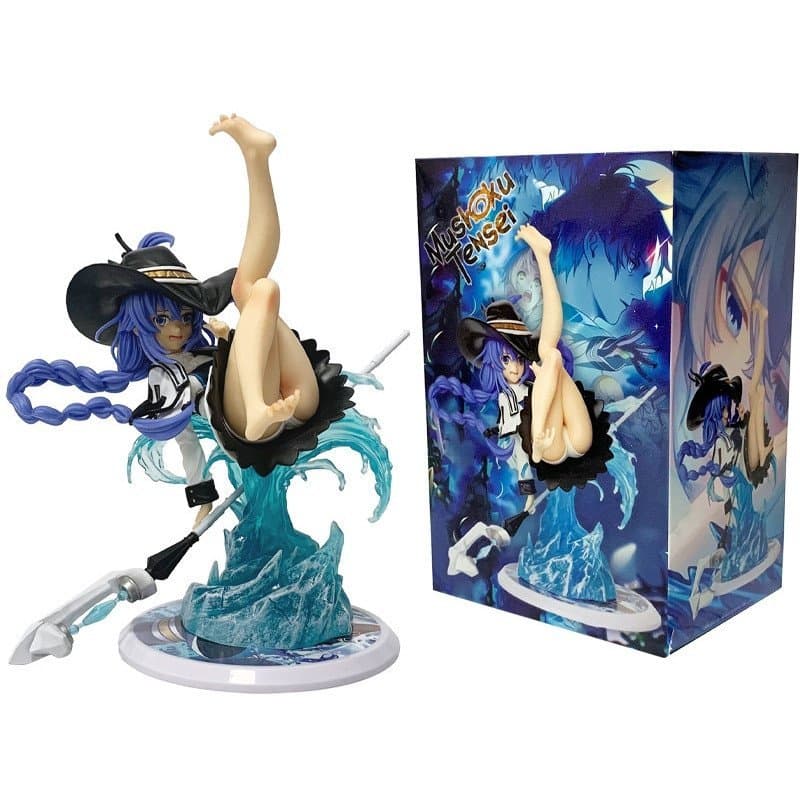 Figura de Anime de 19cm Roxy Migurdia Mushoku Tensei Jobless Reincarnation Mágico Modelo em PVC Ornamento de Mesa Estátu