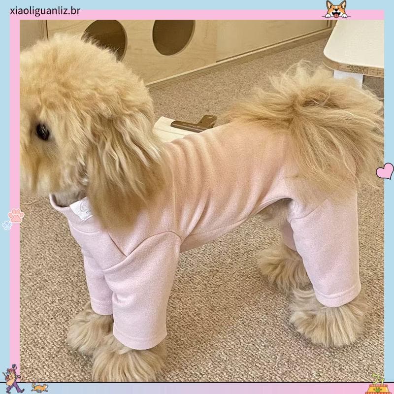 Roupas para cães outono inverno novo estilo macacão quente roupas de quatro patas roupas para casa cães pequenos Pet out