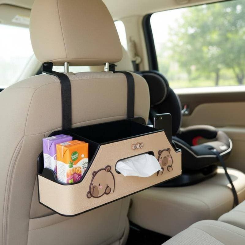 TOP 4 Em 1 Carro Ba Assento Organizador Caixa De Armazenamento Design Multifuncional Resistente Para Crianças Viagens Es