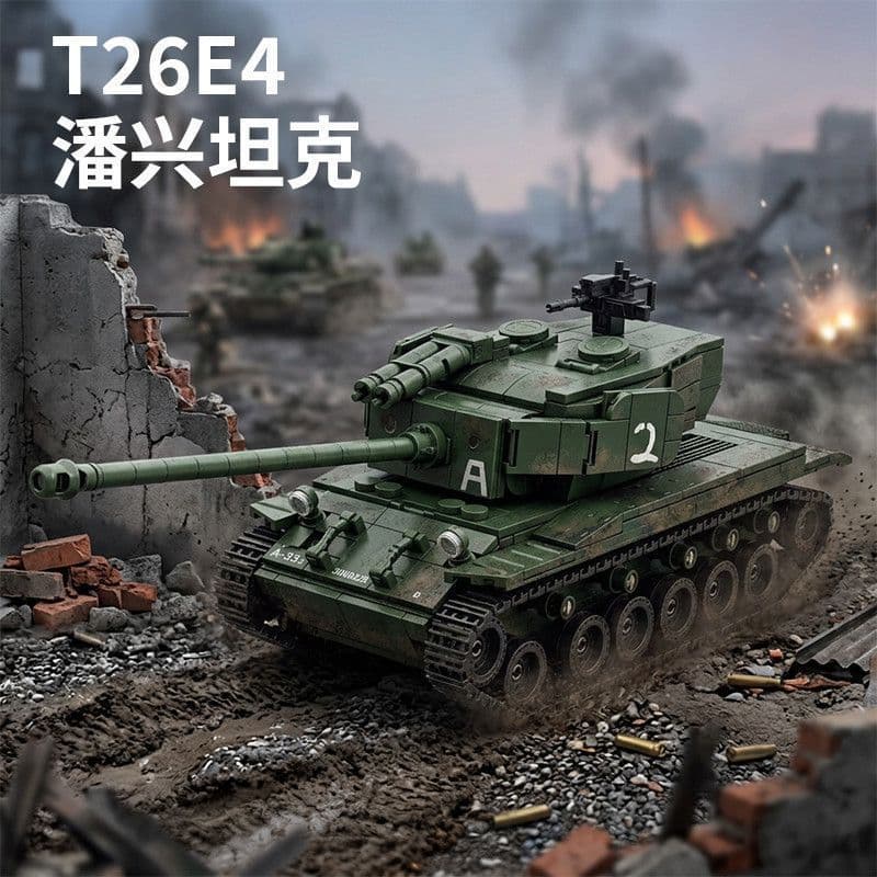 1.000 PCS Tanque Série Militar Montagem Educacional Bloco de Construção Pista de Brinquedo Modelo de Veículo Blindado Mó