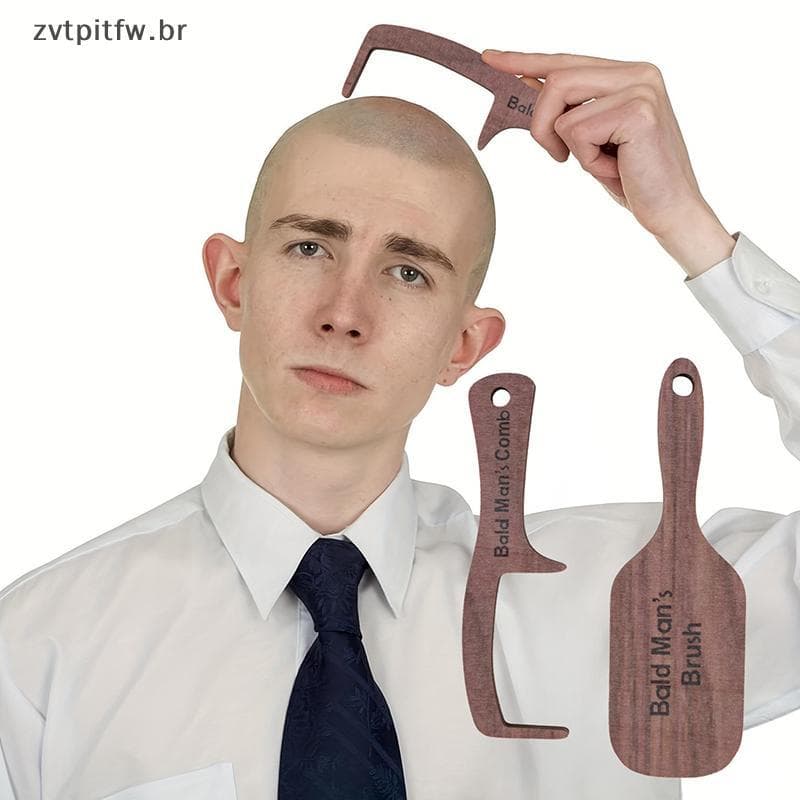ZVT Engraçado Careca Homem Mordaça Presente Dia Dos Pais Brincadeira Perda De Cabelo Para Homens Carecas Sobre BR