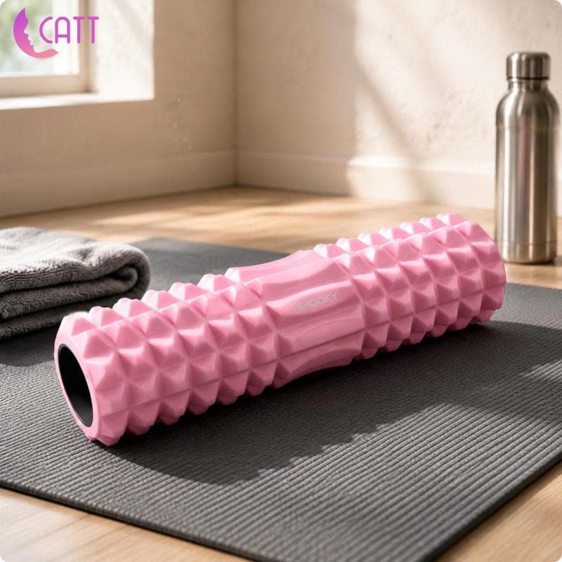 [Dadada2] Rolo De Espuma Cumida Sólido Interior Rosa Engrenagem De Exercício Liberação Muscular Melhora A Mobilidade