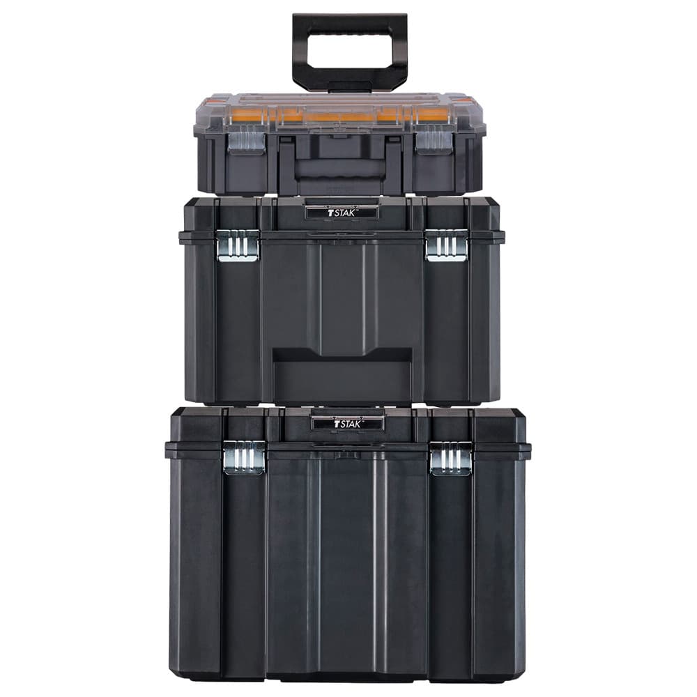 Kit Caixas de Ferramenta Modular Plástica com Rodas TSTAK DeWalt DWST17806  DWST17805  DWST17820