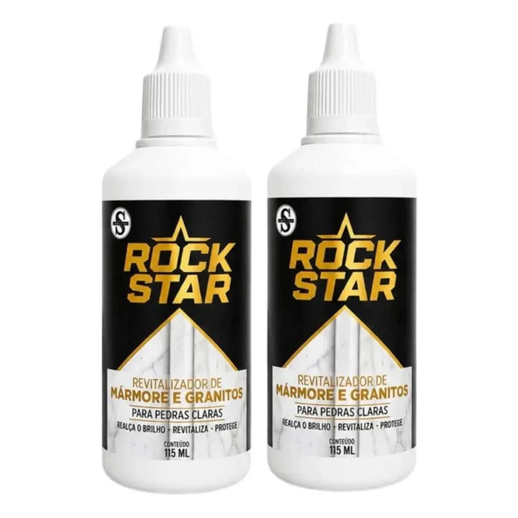 2x Revitalizador Rock Star Mármore Granito Claro Alto Brilho