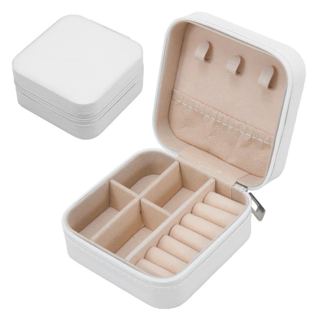 KIT8 pcs Porta Jóias Portátil Caixinha Bolsa de Armazenamento Colar Brincos Anéis