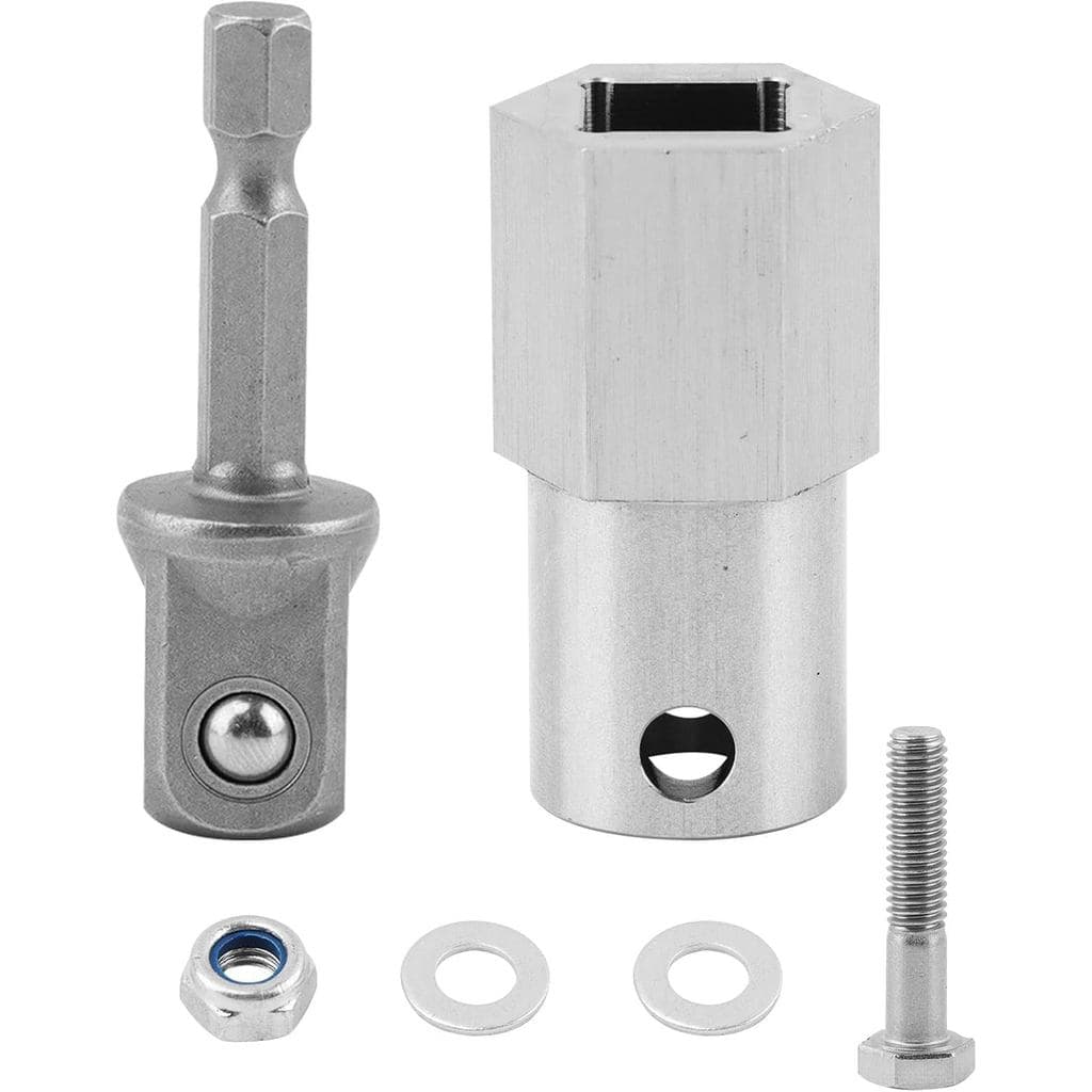 Adaptador de Furadeira para Macaco de Reboque, Adaptador de Furadeira Sem Fio com Manivela de Aço Inoxidável e Adaptador