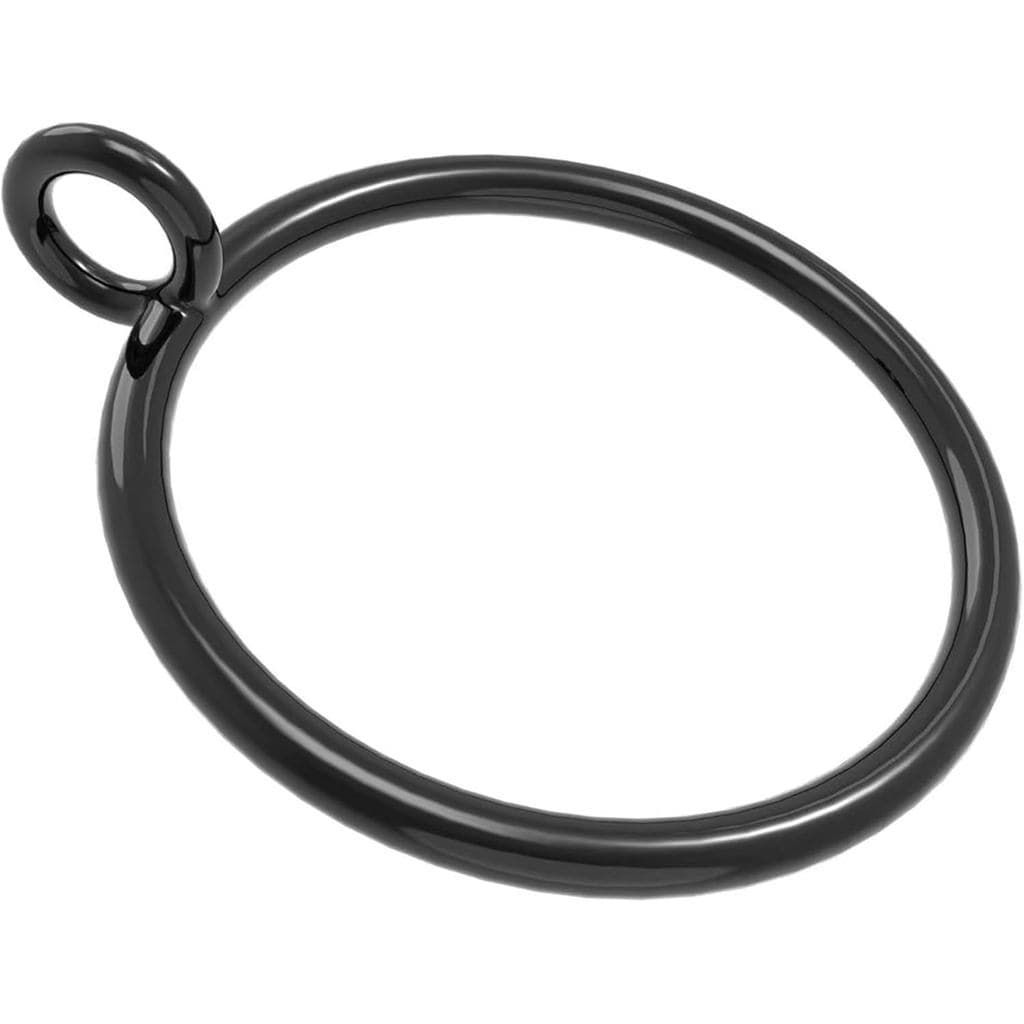 Argolas Pretas para Cortinas com Ilhós, Argolas de Metal para Varões de Cortina de até 1 1/4 Polegadas (Argolas de 1,5 P