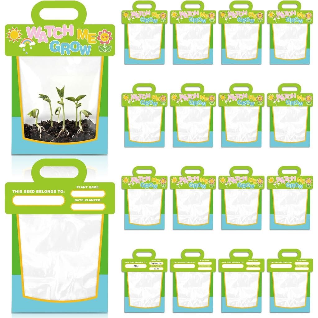 Harloon 36 Conjunto de Estufas Transparentes de Vinil com Bolsos Transparentes, com Cartolina e Plástico Transparente pa