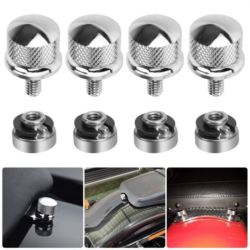 4x Kit De Porca De Parafuso De Assento Traseiro De Liberação Qui Montagem De Motocicleta Para Sportster XL FL Dyna Stree