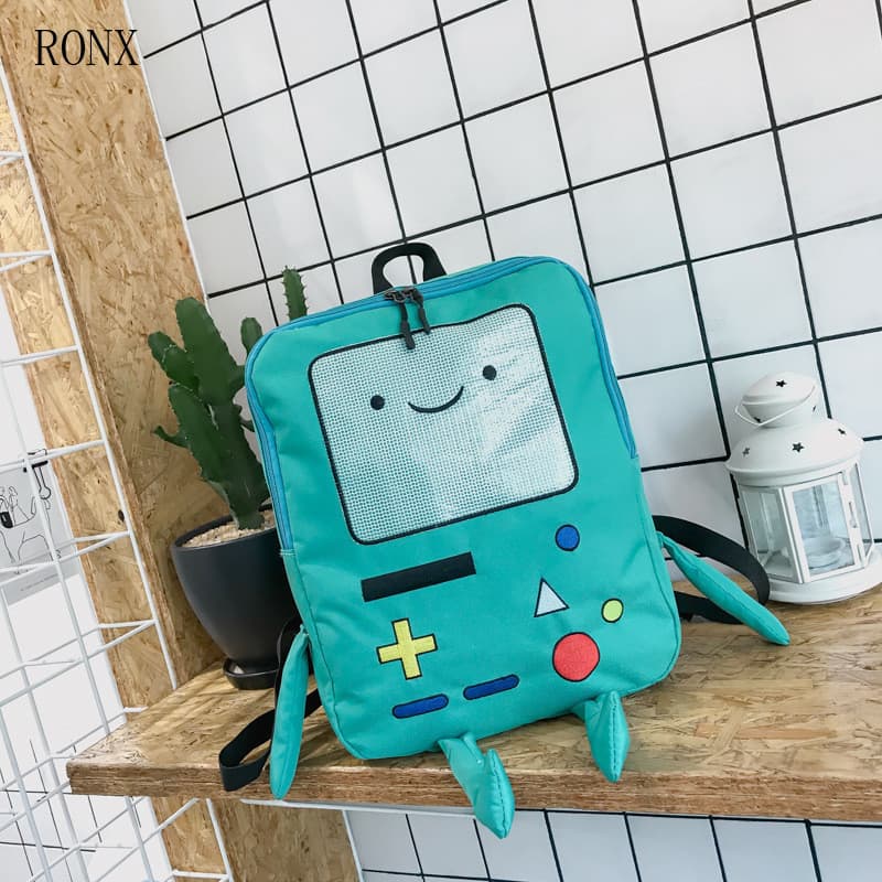 Mochila Criativa e Fofa do BMO de Adventure Time, Mochila Casual Divertida para Estudantes, Viagens por Vo R ORNF