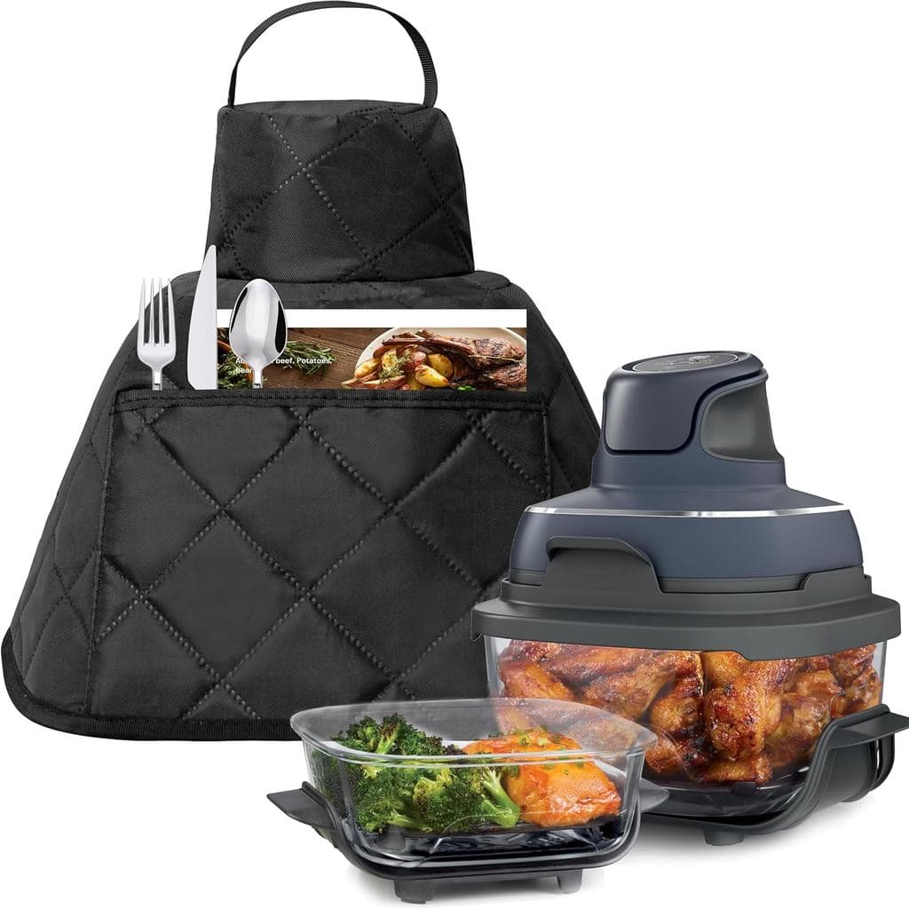 Capa Protetora para Air Fryer Ninja Crispi 4-em-1, Acessórios Impermeáveis para Air Fryer de Vidro, Capa com Padrão Diam