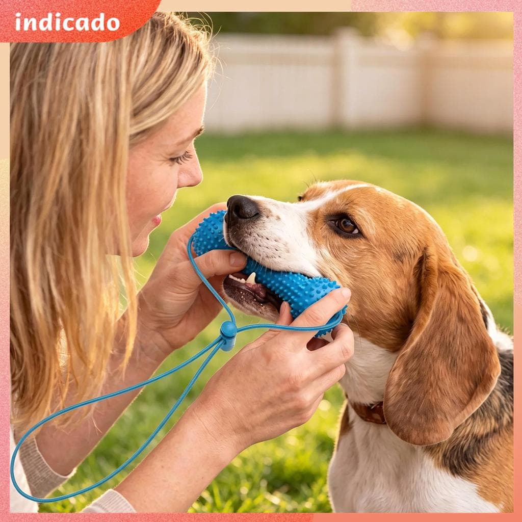 Kit De Cuidados Bucais Para Animais De Estimação 2 Bastões De Mastigar Com Alça Ajustável Escova De Dentes De 4 Dedos SH