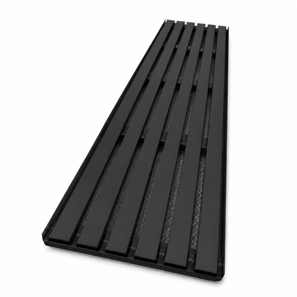 Ralo Trilho Linear 20x100 Aço Preto Tela Anti-Insetos