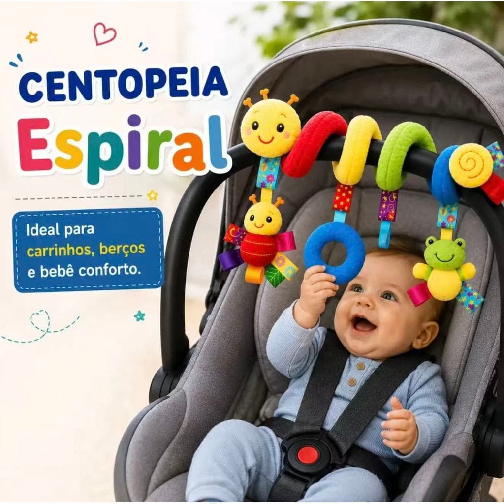 Brinquedo macio e felpudo de lagarta para bebês e crianças de 0 a 3 anos