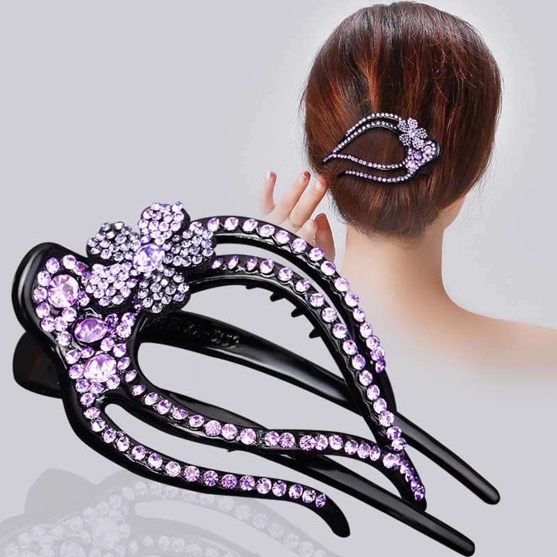 Clipe de bico de pato cocar tamanho grande grampo de cabelo coreano strass elegante grampo de cabelo acessórios de cabel