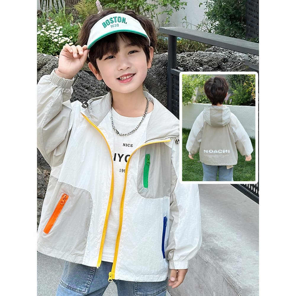 Roupas infantis Roupas infantis Meninos Jaqueta leve de verão 2026 Novo estilo Meninos grandes Roupas de proteção