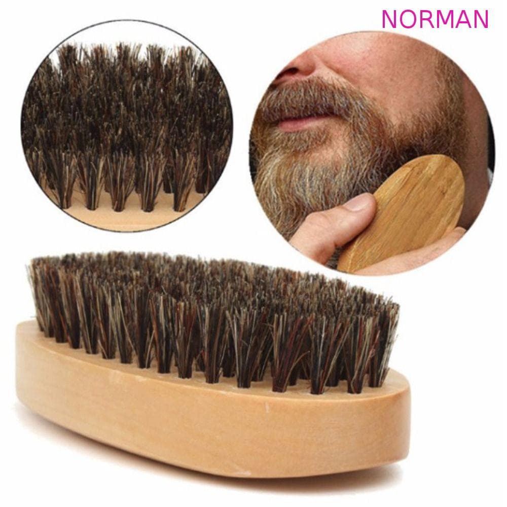Escova De Barba De Cerdas De Javali NORMAN , Barbear Masculina Durável Bigode Profissional Macia Portátil