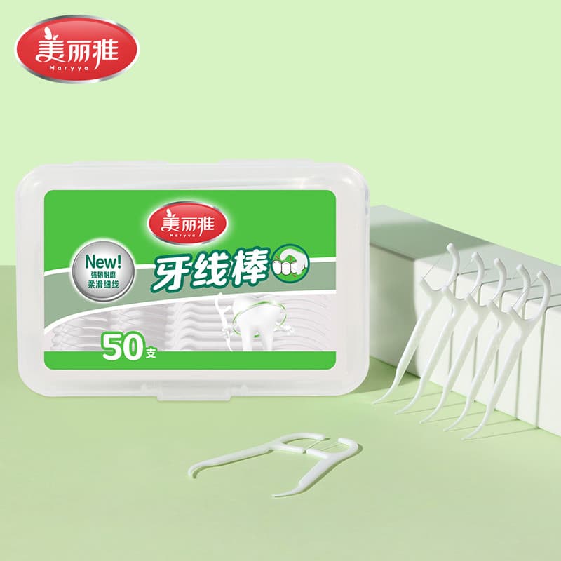 Meiya fio dental vara doméstica plana fio dental descartável limpeza portátil adulto palito Interdental palito