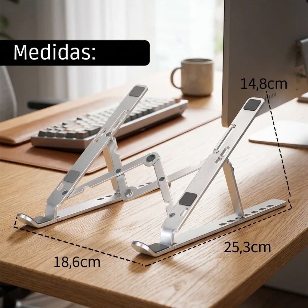 Base Para Notebook Aluminio Melhor Custo Beneficio Suporte Ergonomico Ajustavel Dobravel Estojo