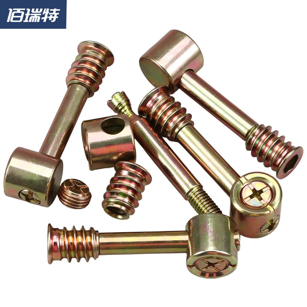 Conector quatro em um para porcas de martelo de móveis M6M8, fixador para desmontagem e montagem de parafusos e porcas d